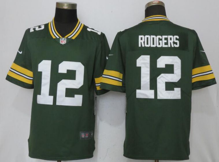 MEN New Nike Green Bay Packers #12 Rodgers Green 2017 Vapor Untouchable Limited Jersey->->NFL Jersey